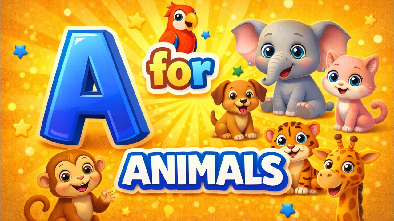 Animals Name for Kids 🐶🐱 | Learn Animals | Cute 3D Cartoon | Kids Learning Video