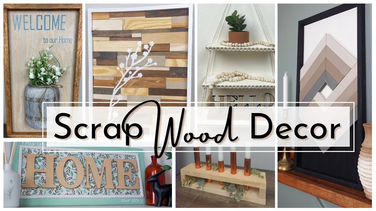 SIX Scrap Wood Decor DIY Idea's for your Home // Waste Wood Project Ideas