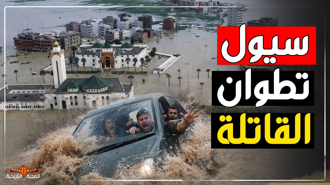 تطوان تحت الماء | سيول تجرف أسرة كاملة ومأساة تهزّ شمال المغرب