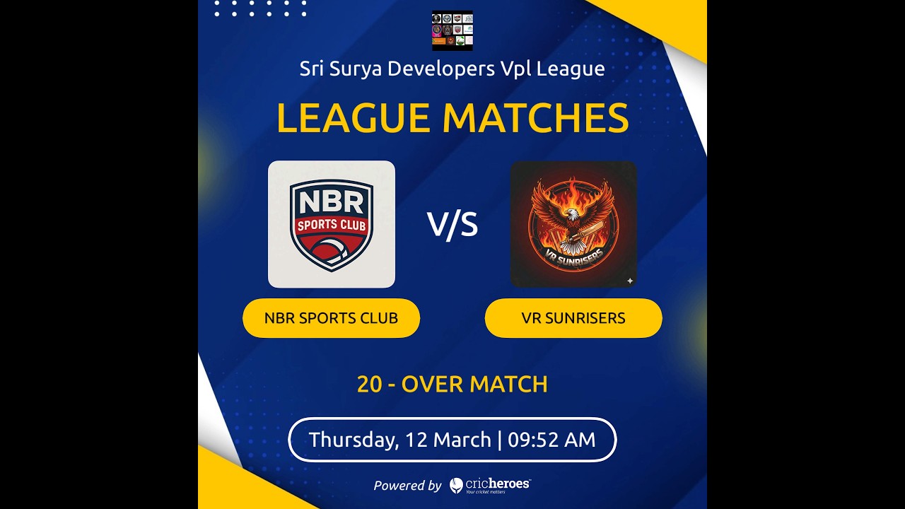 VR SUNRISERS vs NBR SPORTS CLUB