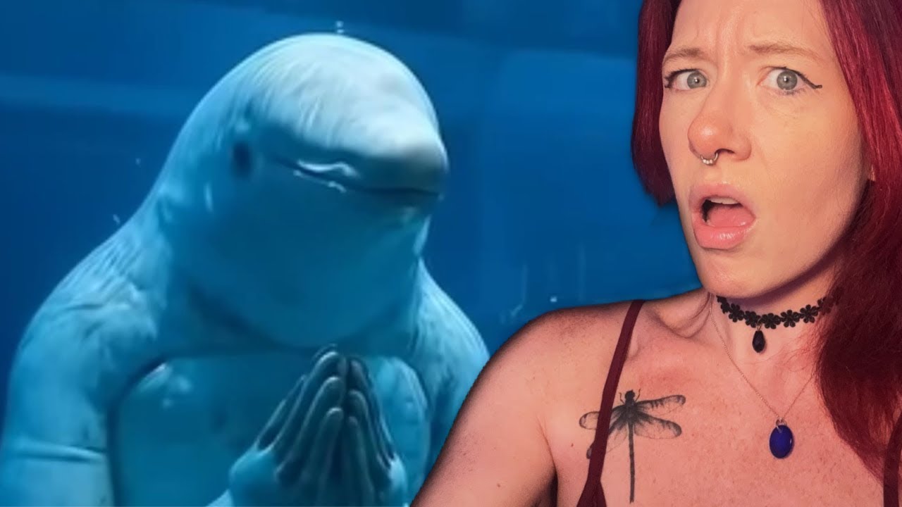 MASSIVE WHALES IN TANKS! Reacting to terrifying AI Aquarium Liminal Space video