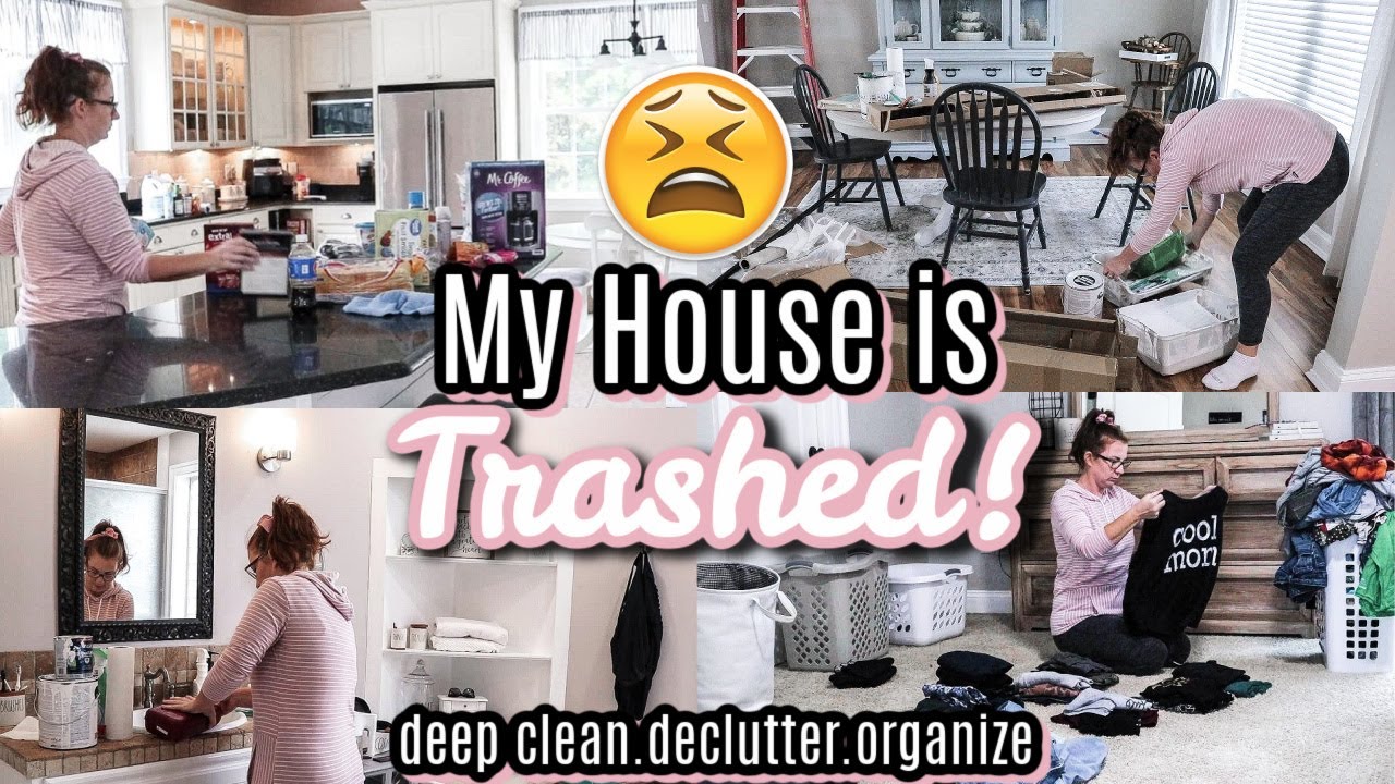 EXTREME Whole House  Complete Disaster Clean Declutter & Organize | All Day Cleaning Motivation