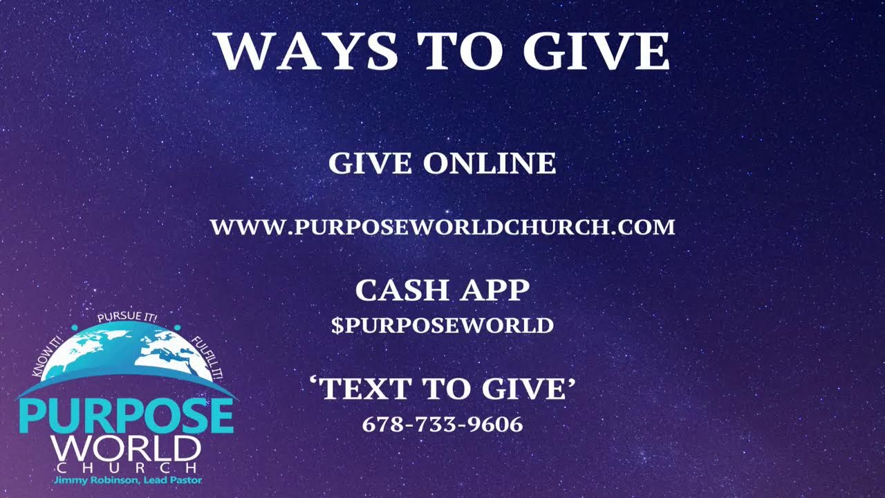 Purpose World Church - Sunday Morning Service, Like/Comment/Subscribe/Share
