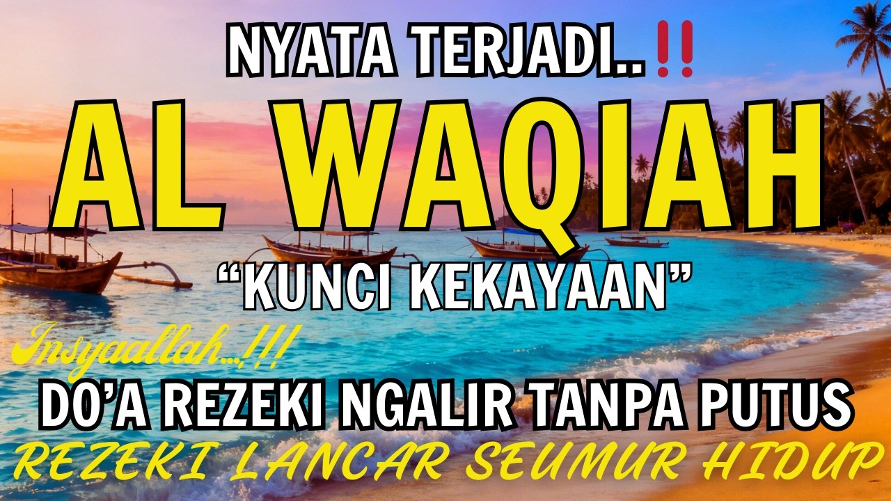 Baca Al WAQIAH 7x,DENGARKAN HUTANG LUNAS✅,REZEKI NGALIR TANPA PUTUS DARI SEGALA ARAH,DOA PEMBUKA REZ