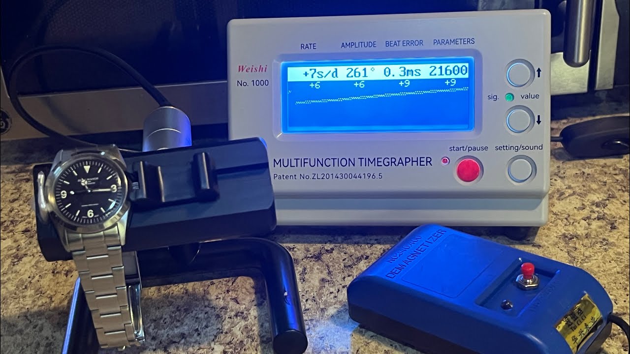 Timegrapher before & after demagnification