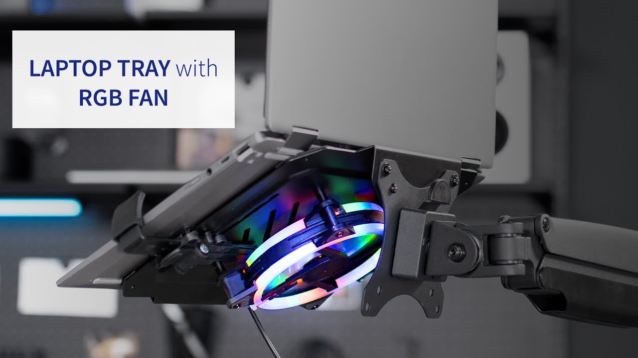 STAND-LAP5F VESA Compatible Laptop Tray with RGB Fan by VIVO