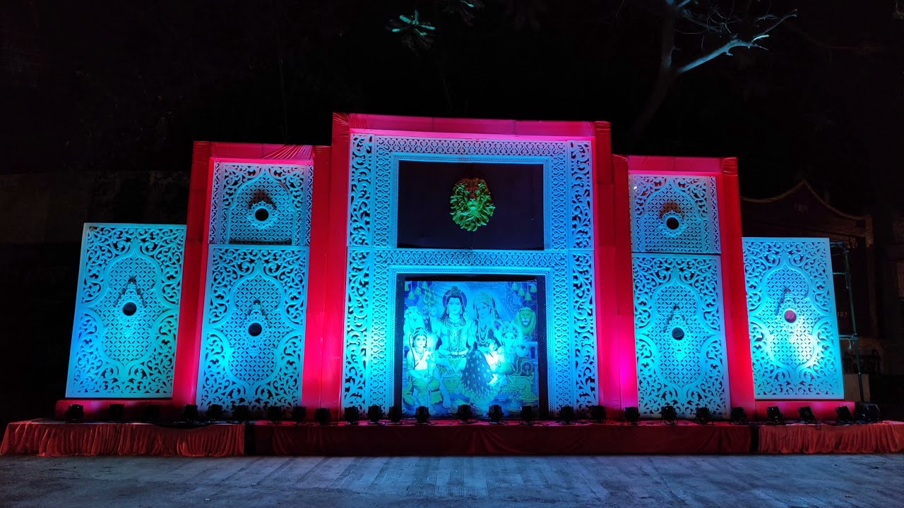 best decoration ideas| thermocol decoration for ganesh pandal durga pandal | navratri special#shorts