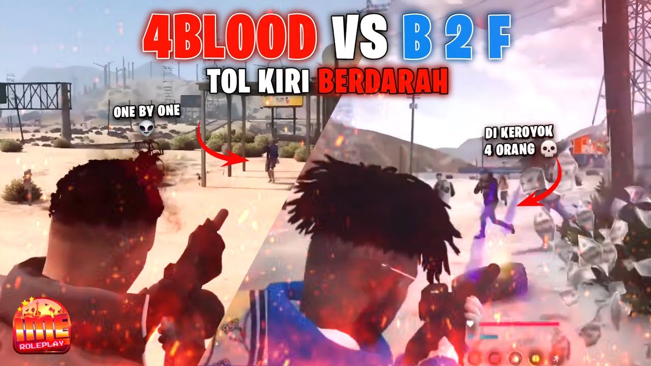 4BLOOD VS B2F 🔥 TOL KIRI BERDARAH 💀 CLASS 2 ONLY 😱 - GTA V ROLEPLAY #imeroleplay #ime