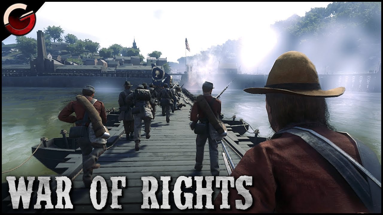 REBEL ARMY CHARGE! Epic River Crossing Battle | War Of Rights Gameplay