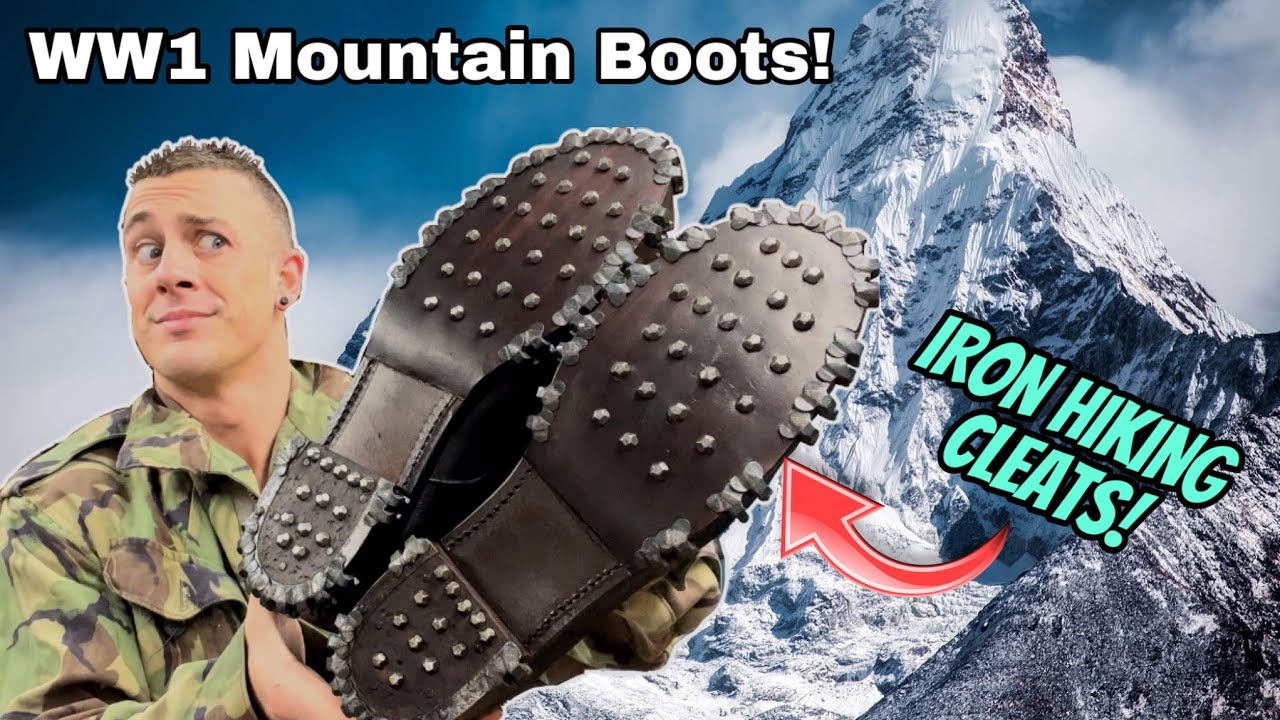 GERMAN WW1 BOOTS Upcycled to MOUNTAIN CLIMBING BOOTS! Unusual Shoe Repair