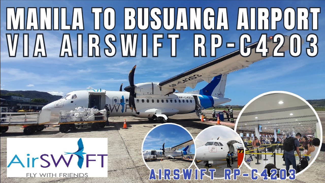 Flight via AirSwift RP-C4203 from NAIA Terminal 4 bound to Busuanga Airport | Coron Palawan
