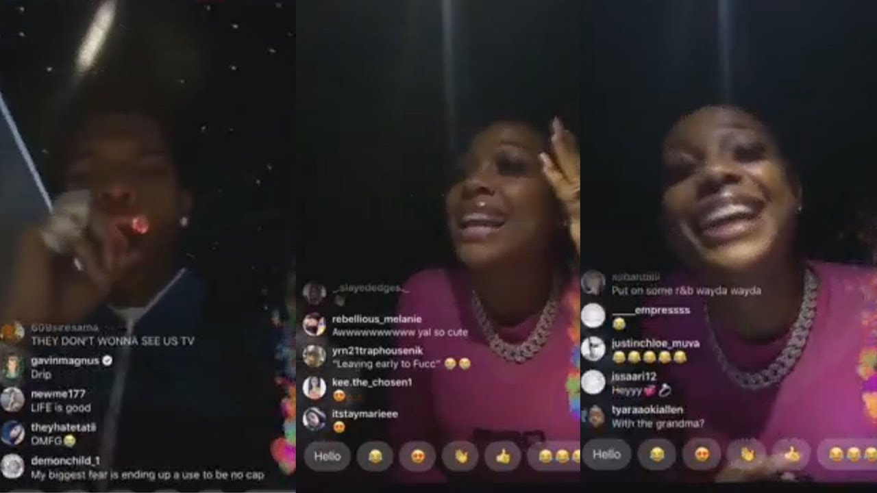 Lil Baby And Jayda Cheaves In The Car Together On IG Live