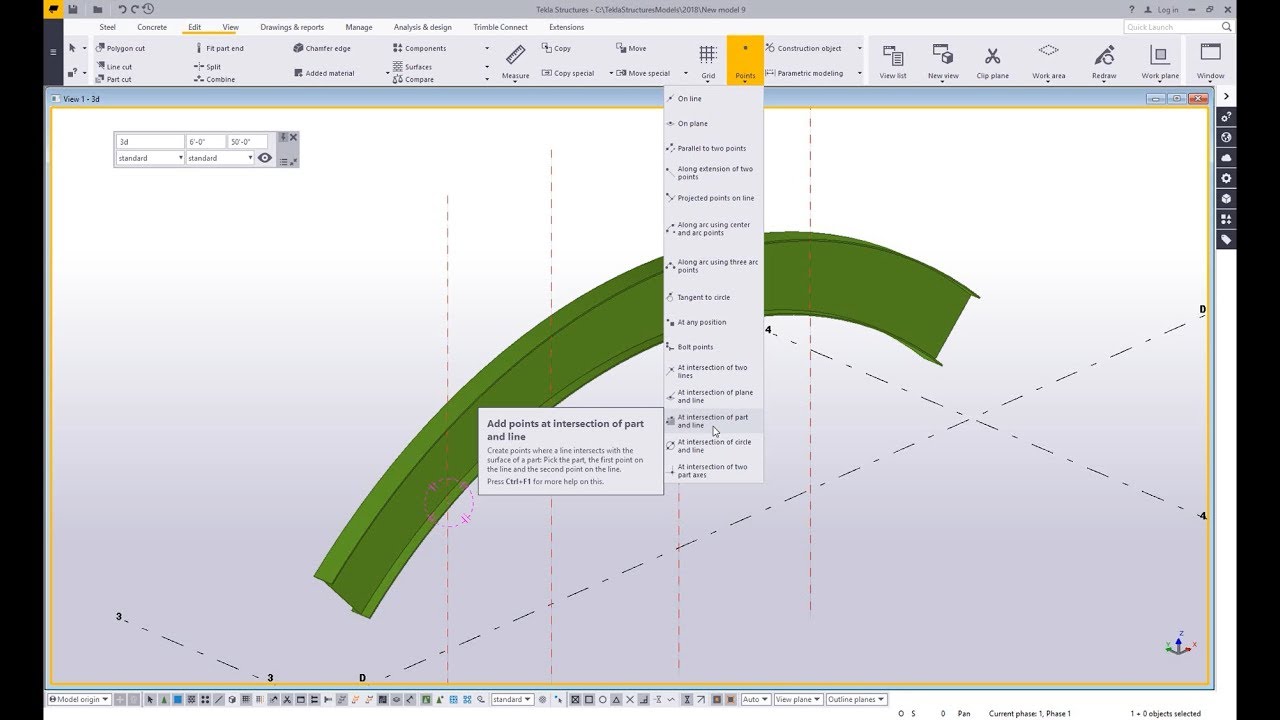 Point Tools in Tekla Structures