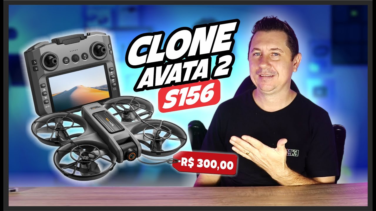 𝗗𝗥𝗢𝗡𝗘 𝗦𝟭𝟱𝟲 é o 𝘾𝙡𝙤𝙣𝙚 do DJI AVATA 2 + 𝘾𝙤𝙣𝙩𝙧𝙤𝙡𝙚 com 𝙏𝙀𝙇𝘼 por R$300,00