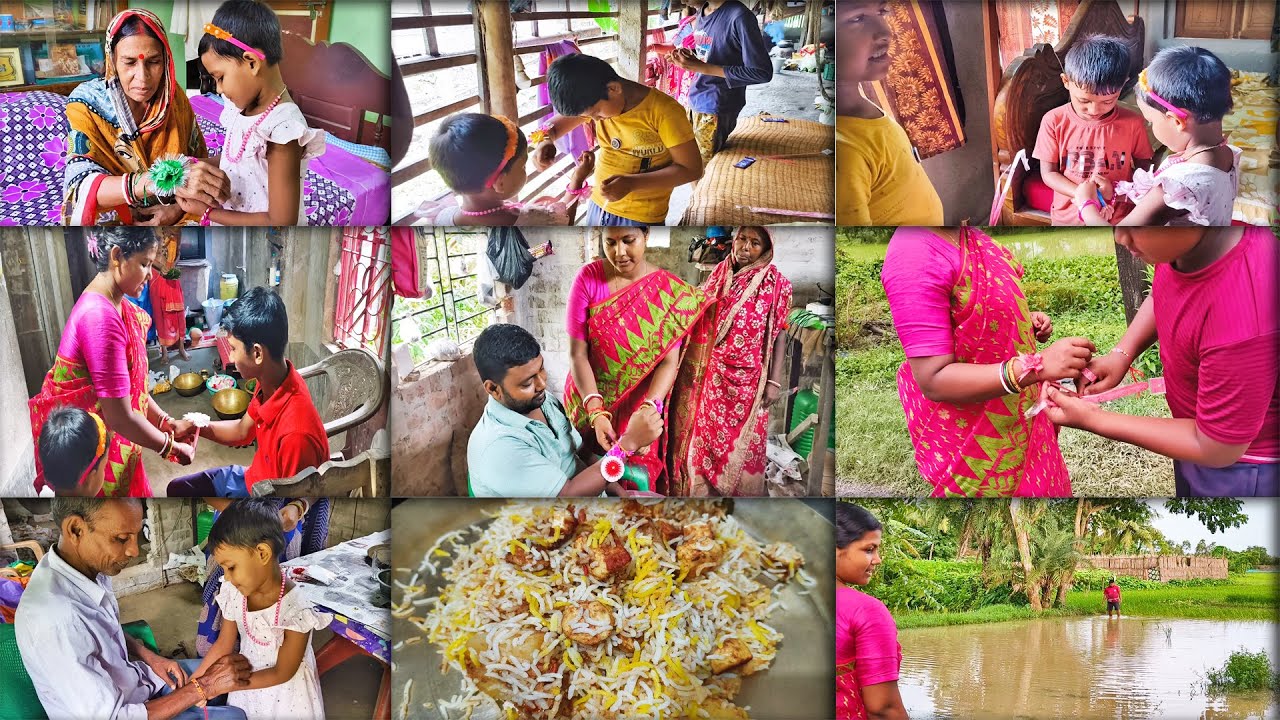 রাখিপূর্ণিমার দিন কাজ সেরে বেরিয়ে পড়লাম বাবার বাড়িতে,অনেককে রাখি পরালাম,পনীর বিরিয়ানি রান্না হল