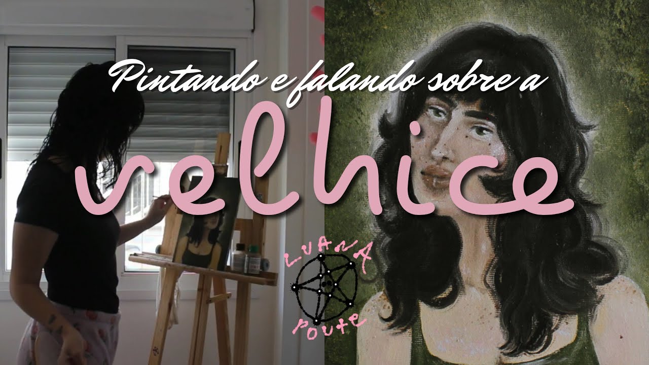Pintando e falando sobre a velhice.