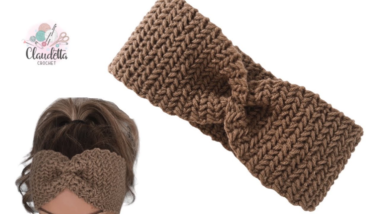Crochet Headband with Twist – Looks Like Knitted, Simple to Make!