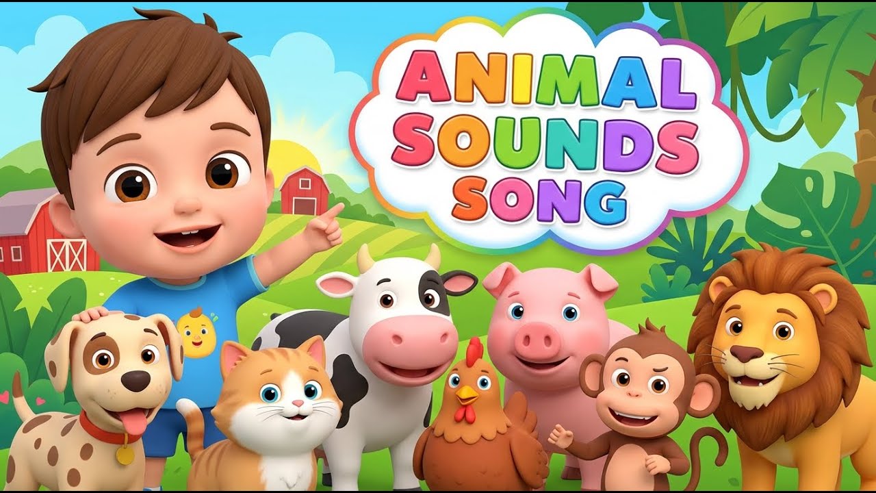 “Animal Sounds Song for Kids | Fun Farm & Jungle Sounds | TJ RHYMES”