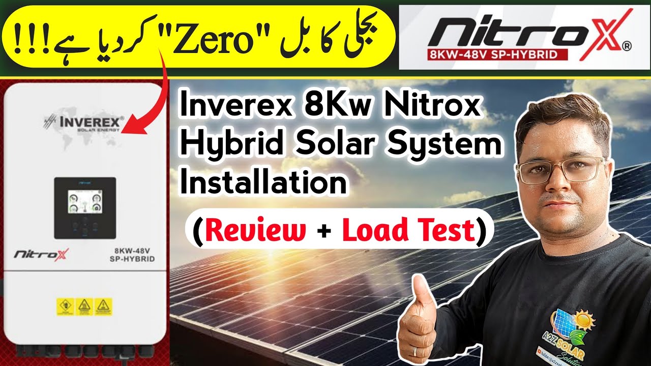 Гибридная солнечная электростанция Inverex Nitrox мощностью 8 кВт, 2025 г. | @a2zsolarsolutions