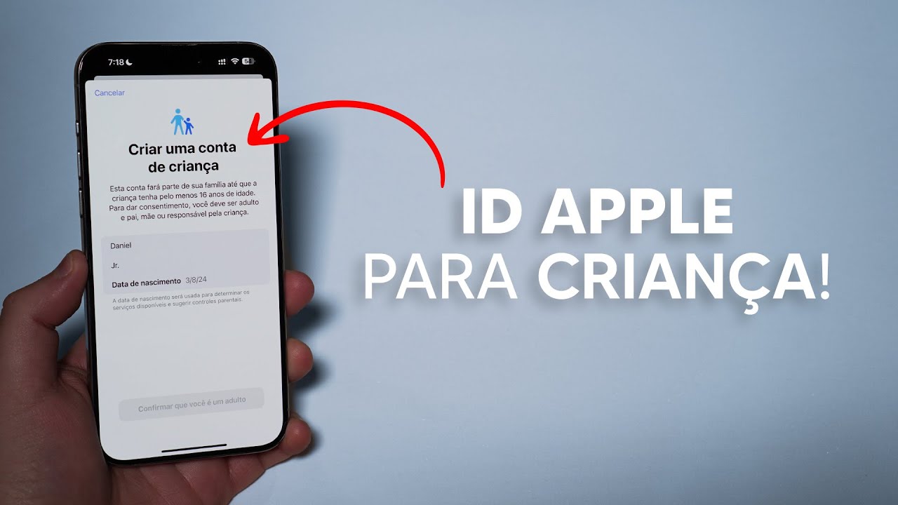 Como Criar um ID Apple para uma Criança!