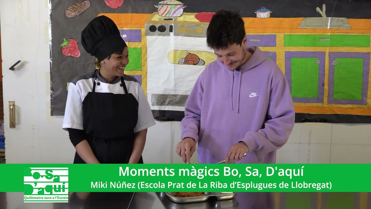 Miki Núñez a l'escola Prat de la Riba d'Esplugues