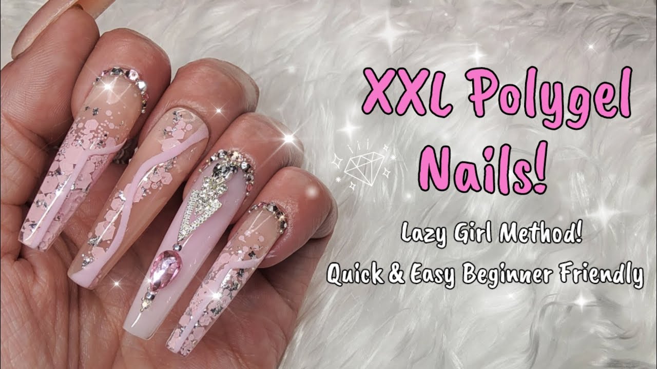 XXL POLYGEL NAILS! LAZY GIRL METHOD | QUICK & EASY! | SXCOSMETICS LAZY GIRL SERIES
