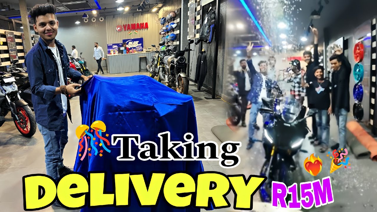 Finally 🤩 Taking a Delivery of new Yamaha R15M || carbon fiber ❤️‍🔥Edition #vlog #viralvideo #rider