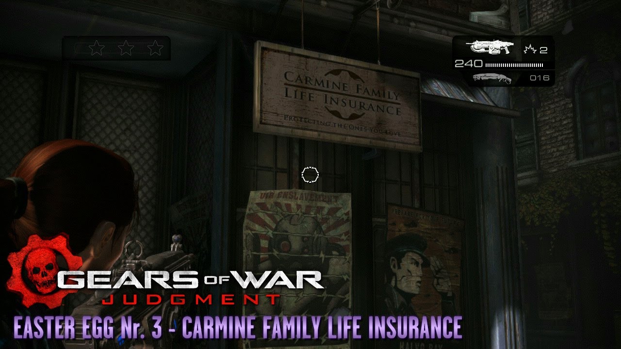 Gears of War: Judgment - Easter Egg #3 - Carmine Family Life Insurance