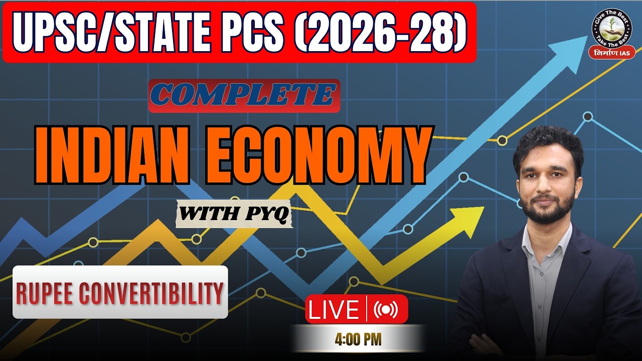 Economy UPSC & State PSC 2026–27 | Rupee Convertibility | PYQs 30 Years | UPSC