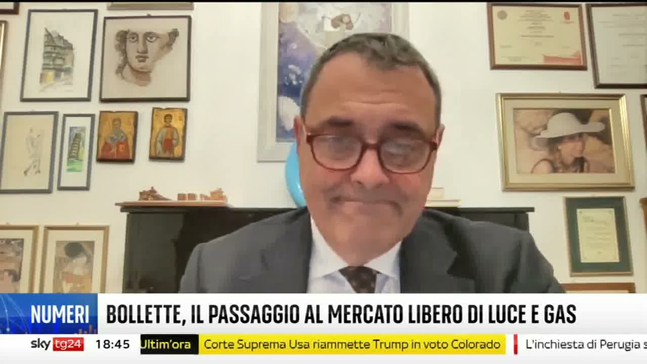 Bollette luce e gas, il passaggio al mercato libero conviene? – Besseghini (ARERA) a SKY TG24