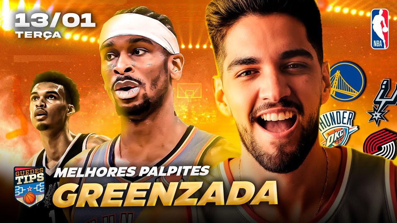 PALPITES DA NBA PARA HOJE 13 01 2026 (TER&Ccedil;A-FEIRA) + BILHETE PRONTO