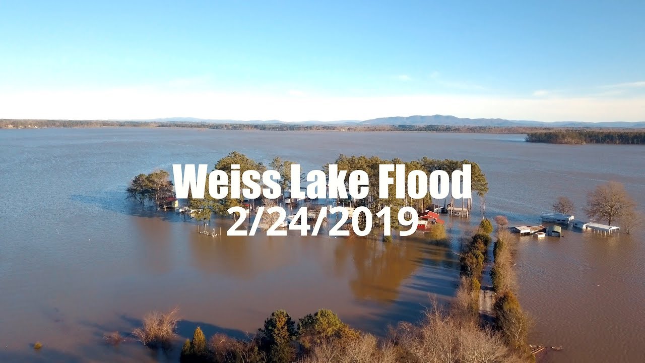 4K- Aerial Footage- Weiss Lake Flood 2019