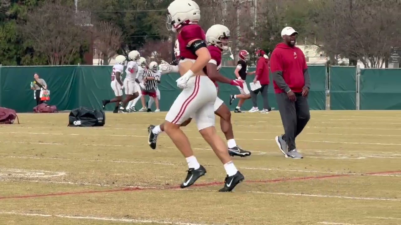 Alabama Football Practice Before Rose Bowl
