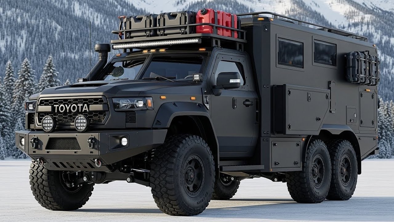 Toyota DesertVoyager 2026 6x6 | Экстремальный внедорожный кемпер, созданный для снежных условий и...