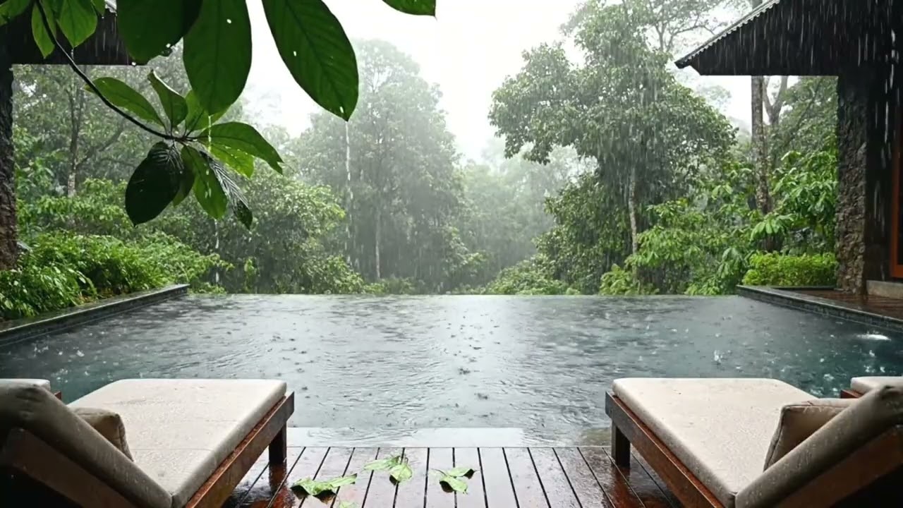 ASMR Rain Sound With Wind Noises To Help You Unwind After A Hectic Day - CalmFlow