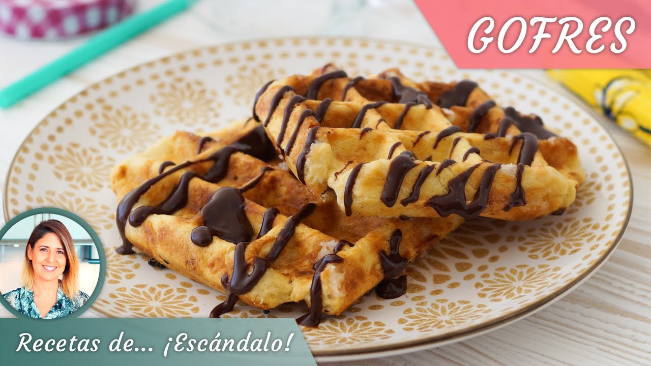 GOFRES ¡como los de las FERIAS! Con chocolate fundido 😋 ¡riquísimos!