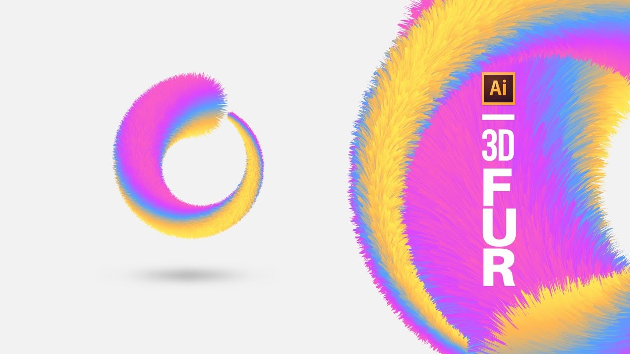 STUNNING 3D Fur In Illustrator Made EASY