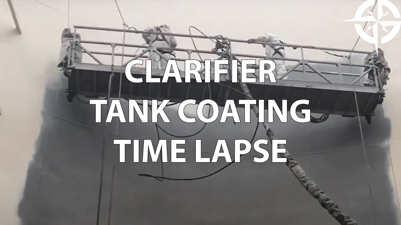 Clarifier Tank Coating | Industrial Painting Time Lapse Video
