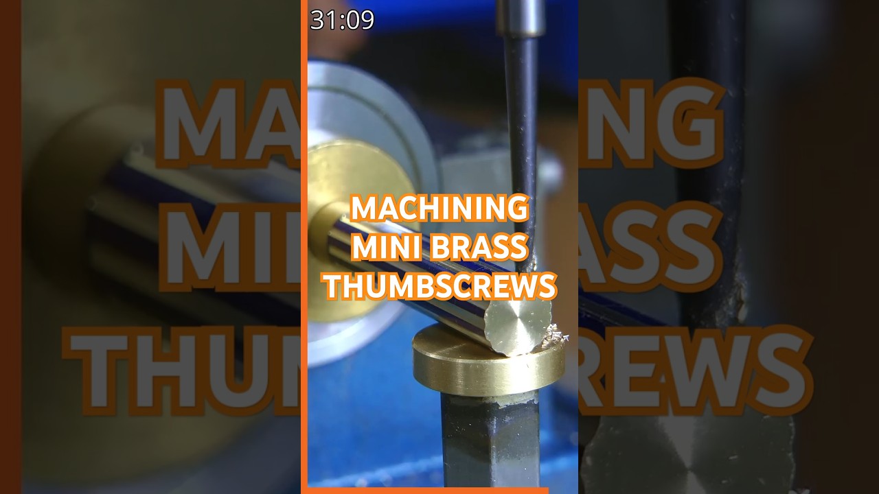 Making Mini Brass Thumbscrews In The Home Workshop #lathe #machining #metalworking #maker #shorts