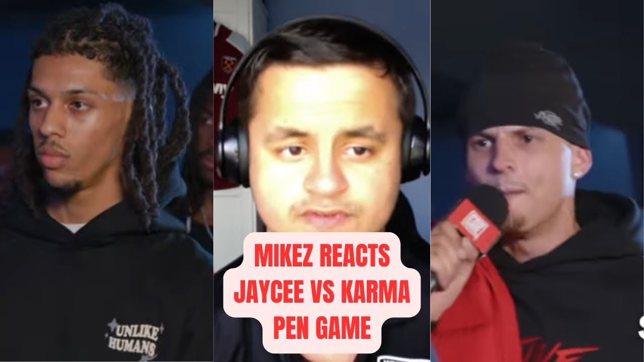 UNREAL BATTLE | MIKEZ REACTS TO JAYCEE VS KARMA10TNF | PEN GAME RAP BATTLE