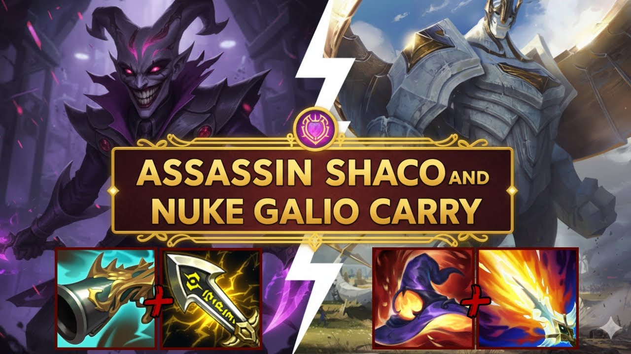 Assassin Shaco x Nuke Galio carrying Dia - S15 [League of Legends] Full Gameplay - Infernal Shaco