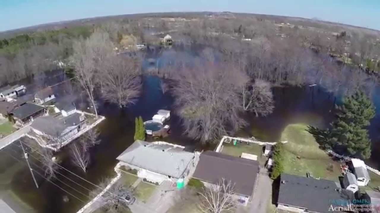 (Belleville) Foxboro Flood Aerial video (FPV), 04 19 2014. Filmed by: Brock Tompkins