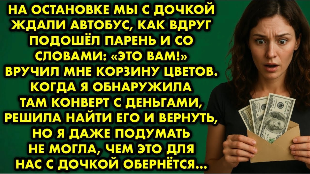 На остановке мы с дочкой ждали автобус, как вдруг подошёл парень и со словами: “Это вам!” вручил мне
