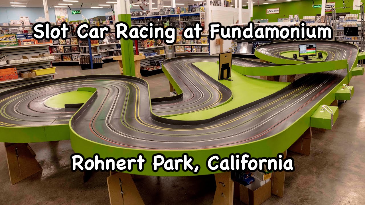 Slot car racing at Fundamonium in Rohnert Park California
