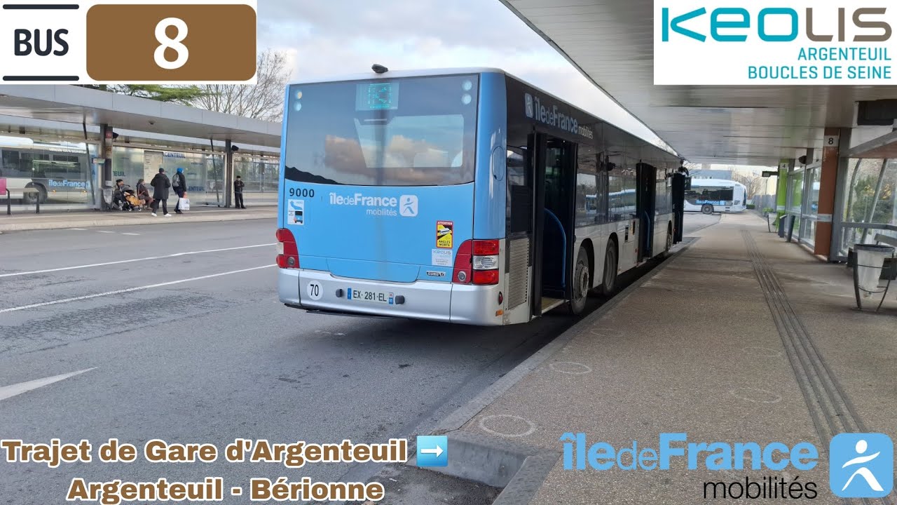 🚍BUS 8 (Keolis BdS) : Trajet à bord d'un MAN Lion's City L A26 IDFM N⁰9001/212093 (Toute la ligne)