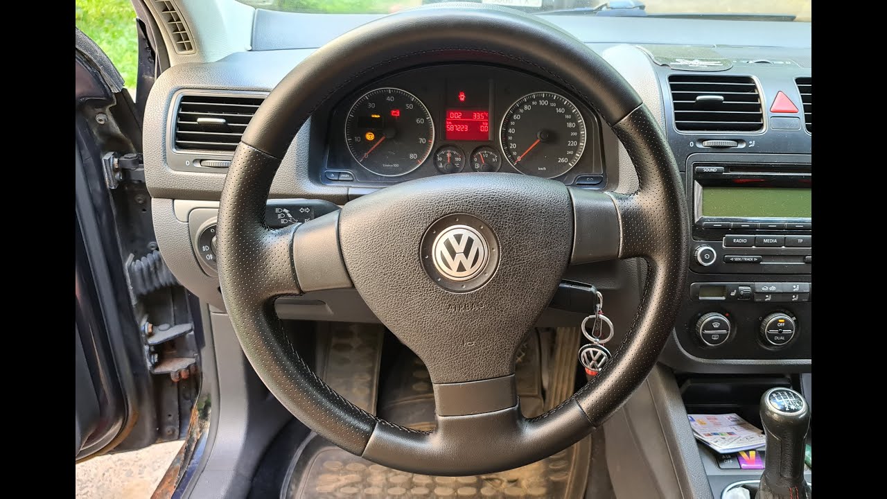 Перетяжка руля VW Jetta обычного резинового