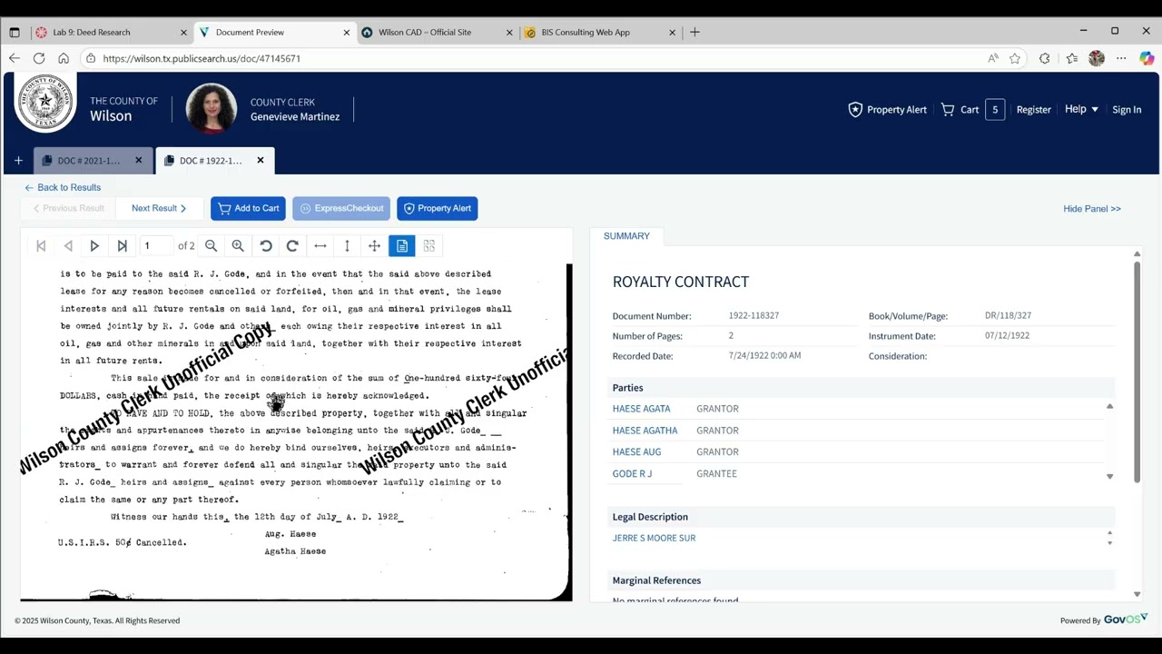 Week 11 Lab Walkthrough: Beginning Deed Research