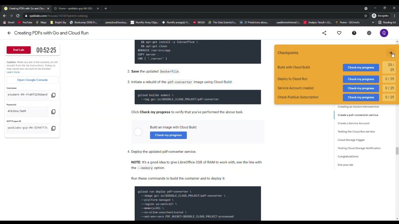 Creating PDFs with Go and Cloud Run | GSP762 | Qwiklabs | GCP
