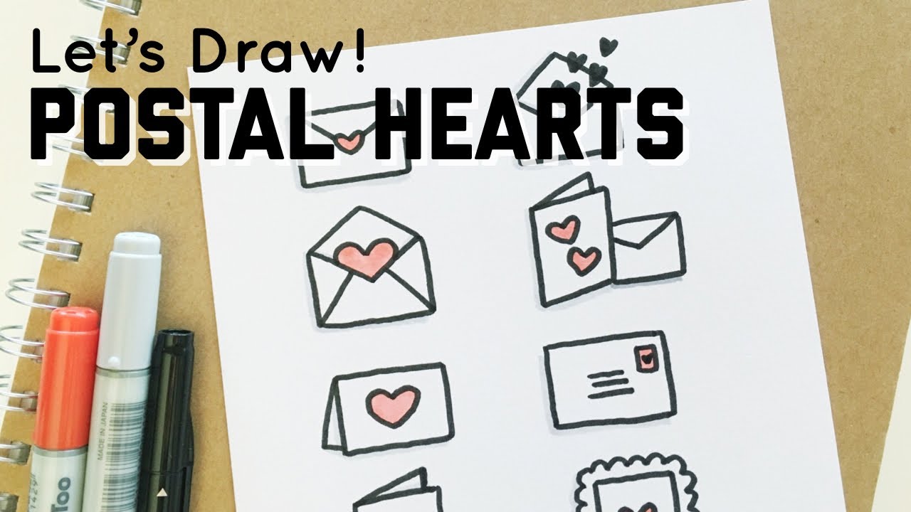 Let's Draw : Postal &hearts; Heart &hearts; Doodles | Doodles by Sarah
