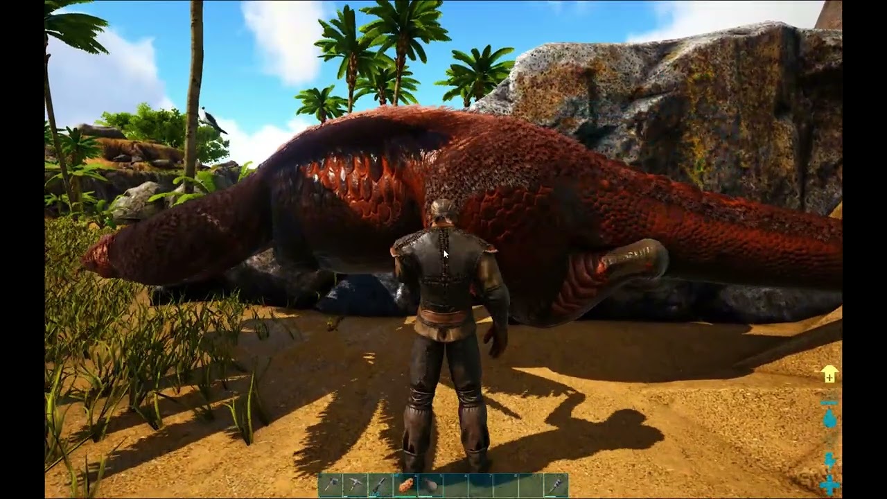 Domando um Megalosaurus nosso primeiro grande carnivoro, na nossa jornada no ARK.Part4